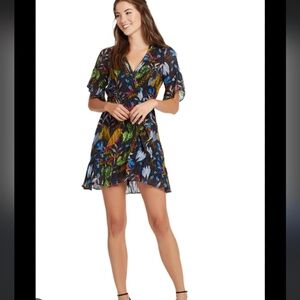 Tanya Taylor Silk Brandy Dress Jungle Leaves